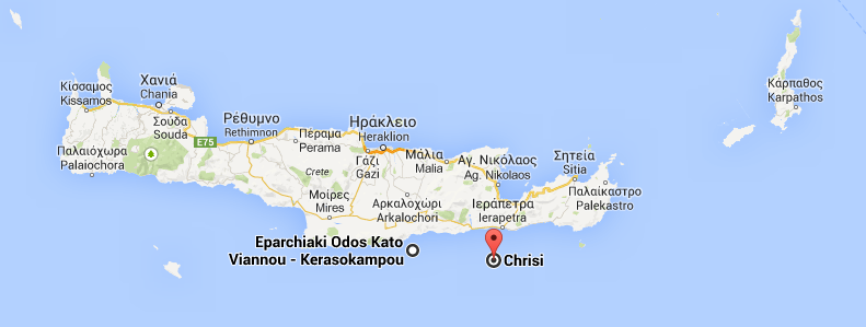 Mapa Creta e Chrissi grécia