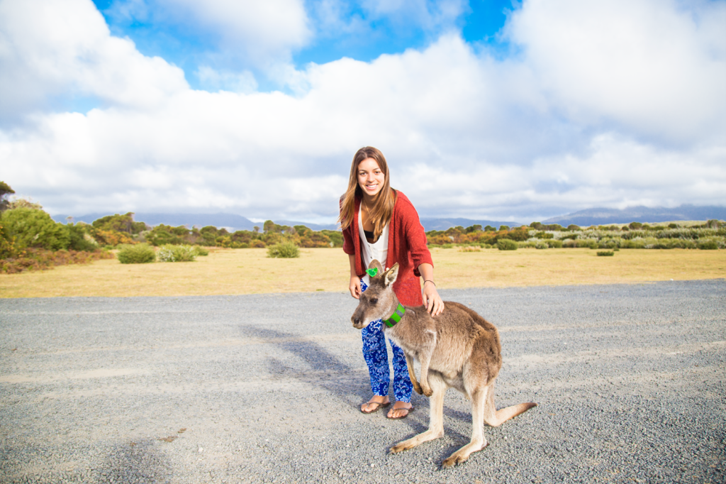 Canguru e eu na Austrália