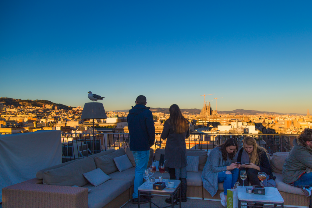 roof top do majestic hotel em barcelona