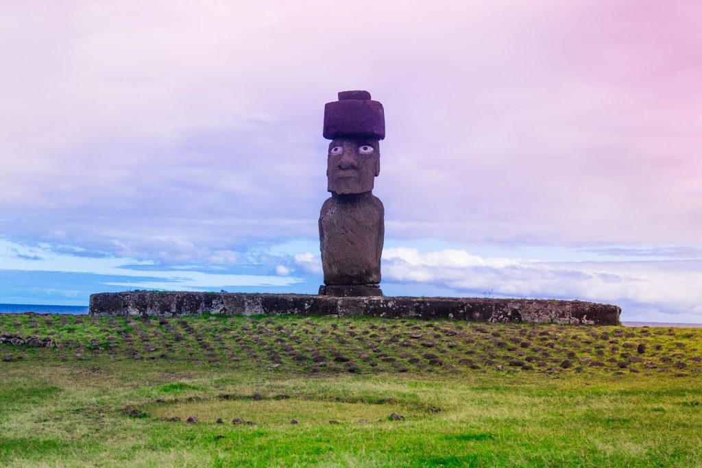 Moai com olhos - Rapa Nui