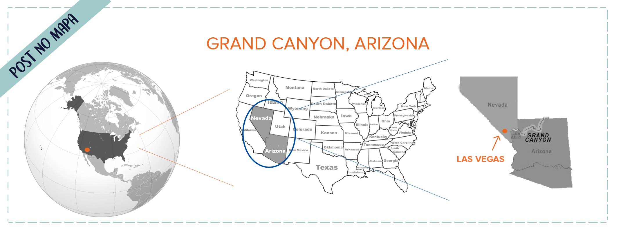 Grand Canyon no mapa