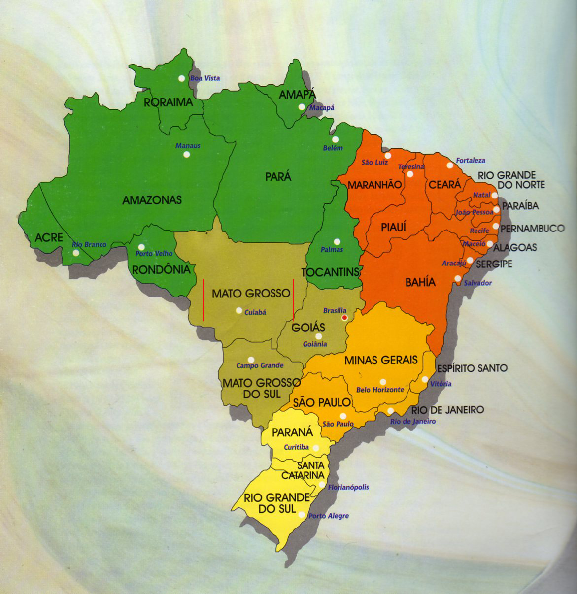 Бразилия какая республика. Карта Бразилии с провинциями. Территория Бразилии 2023. Штат Баия Бразилия на карте. Штат Байя на карте Бразилии.