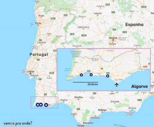 Algarve No Mapa 500x412 