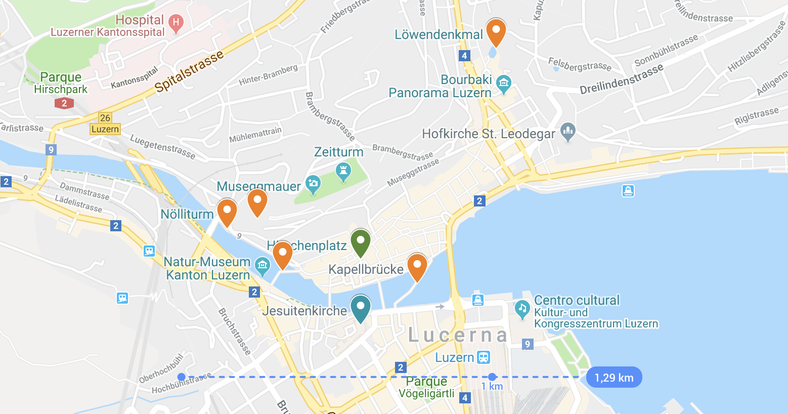 pontos turísticos em Lucerna